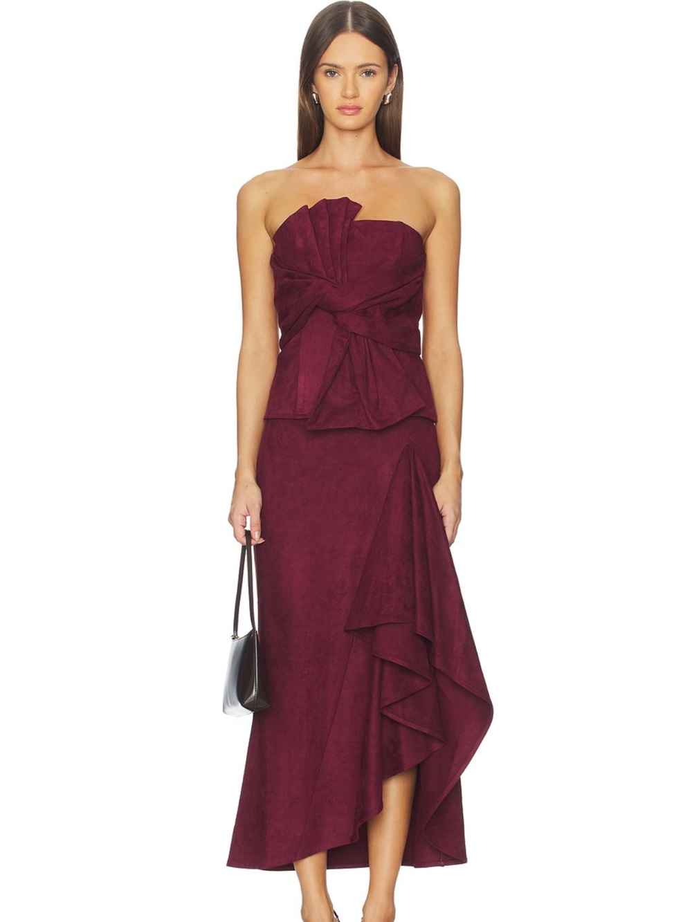Line & Dot two Peiece Strapless set Dress in Wine size medium top and bottom